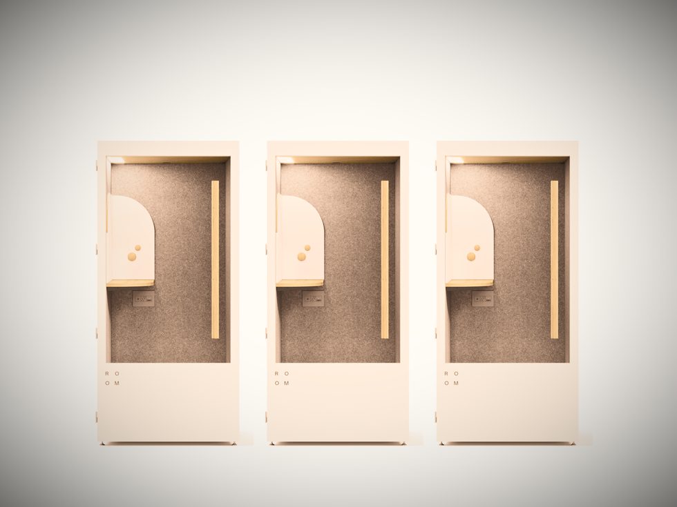 Soundproof phone booths at CO